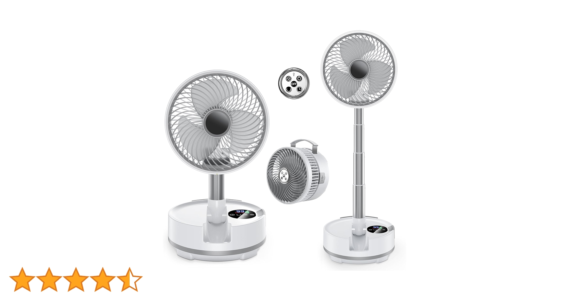 Amazon | 扇風機 折り畳み 20000mAhバッテリー【最大112H連続使用